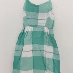 kids green picnic dress